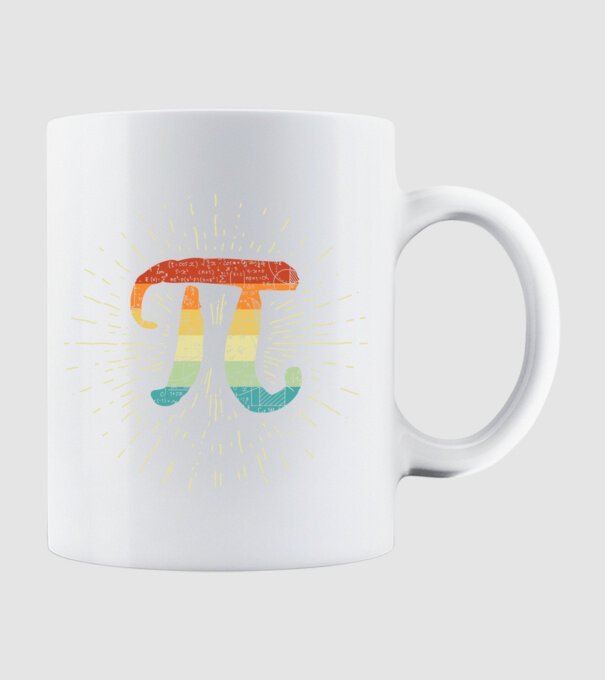 Retro Pi model alb pe tricou