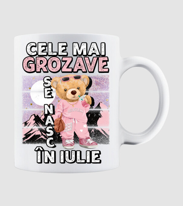 RETRO teddy fetişcană IULIE model alb pe tricou