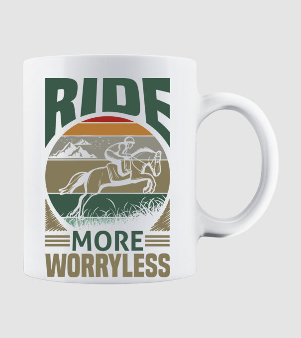 ride more model alb pe tricou