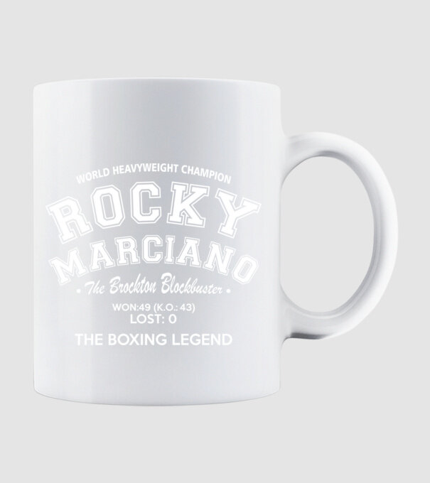 Rocky Marciano model alb pe tricou