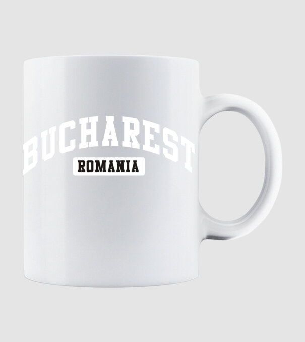 România Bucharest sport model alb pe tricou