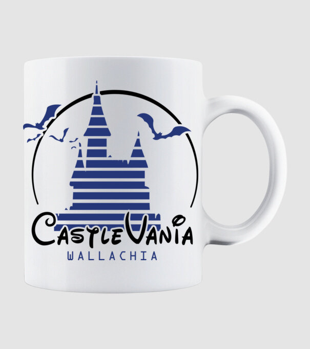 România CastleVania model alb pe tricou