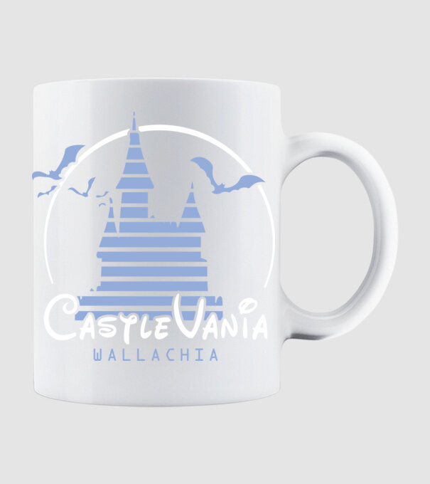 România CastleVania model alb pe tricou