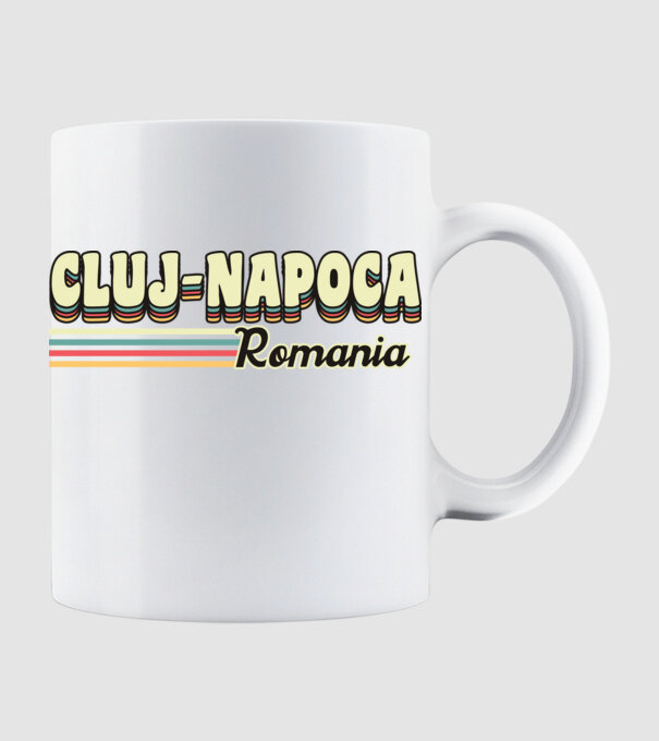 România Cluj-Napoca model alb pe tricou