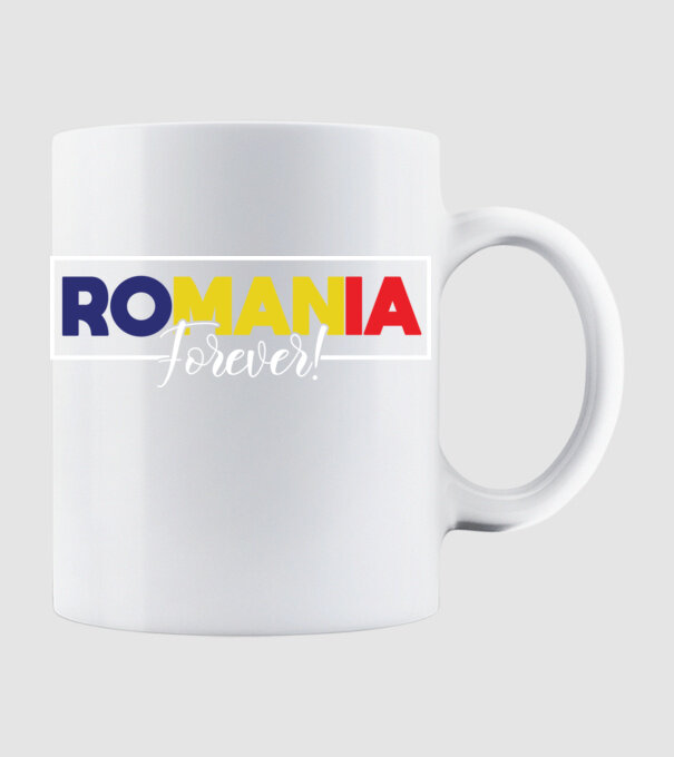 Romania forever model alb pe tricou