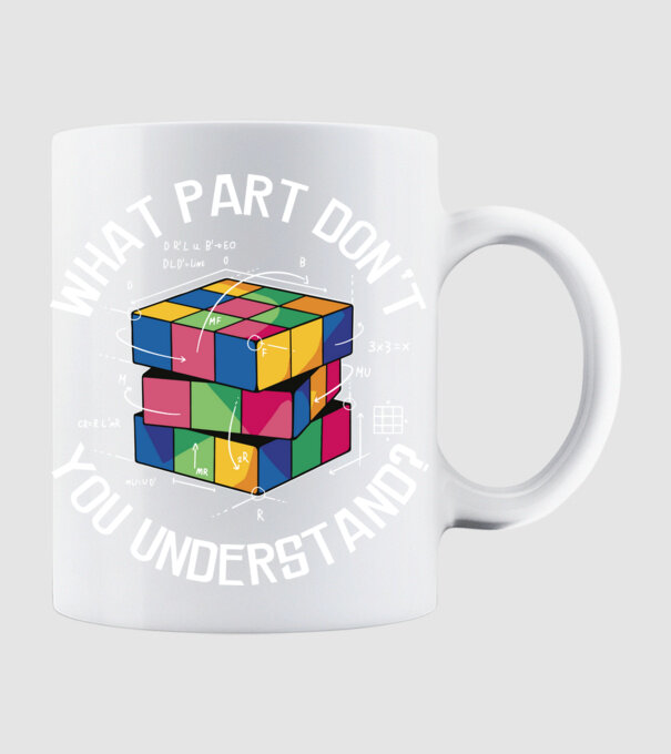 Rubik cube what part model alb pe tricou