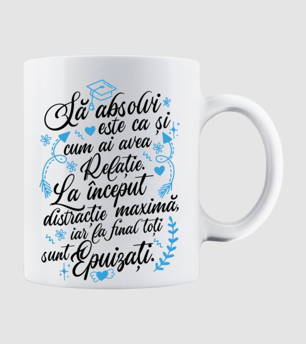 Să absolvi este ca și cum ai avea relație model alb pe tricou