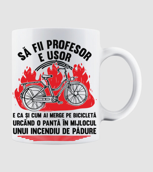 Să fii profesor e ușor model alb pe tricou