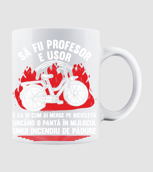 Să fii profesor e ușor model alb pe tricou