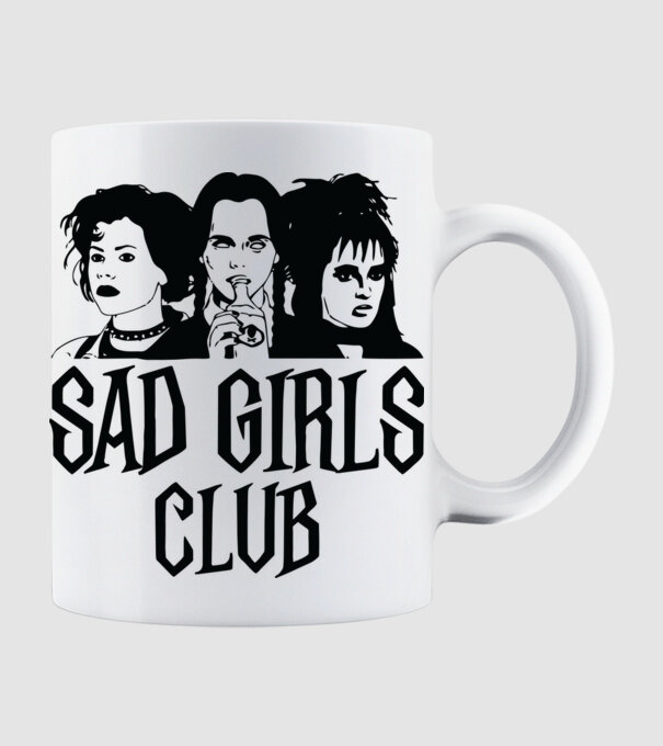Sad Girls Club model alb pe tricou