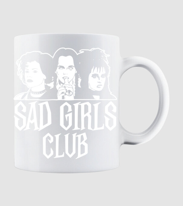 Sad Girls Club model alb pe tricou