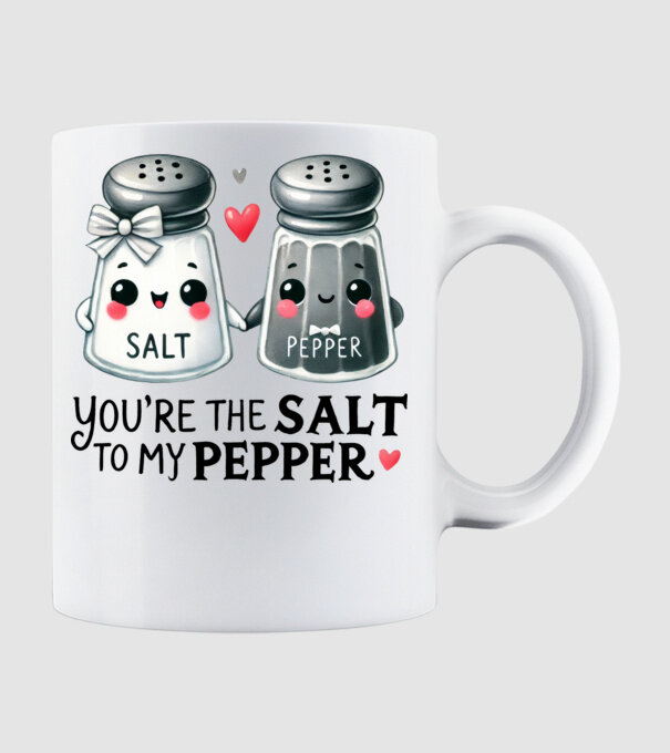 Salt to my Pepper model alb pe tricou
