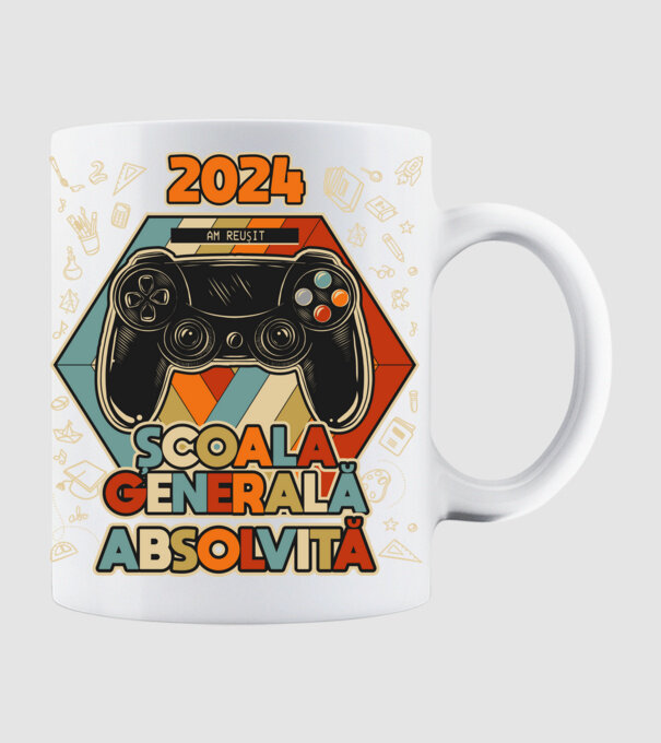 școala generală școala generală model alb pe tricou