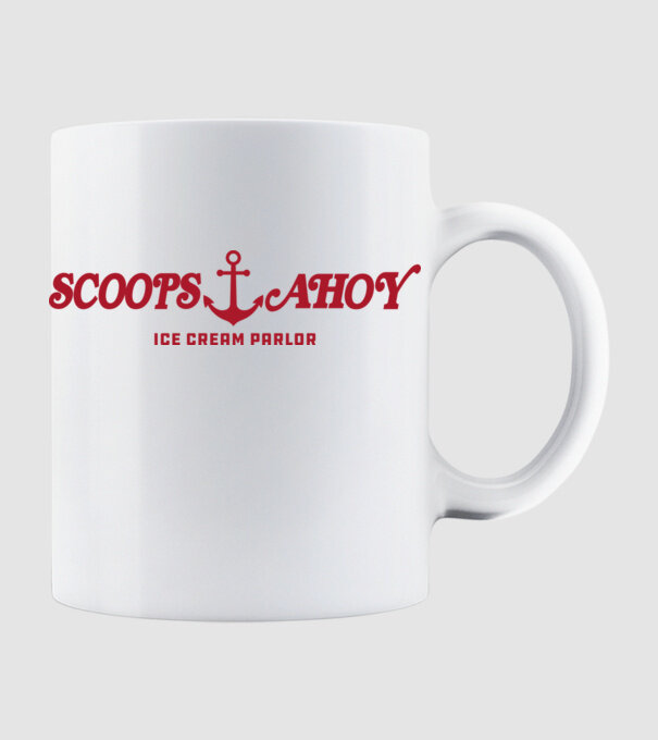 scoops and ahoy stranger things model alb pe tricou