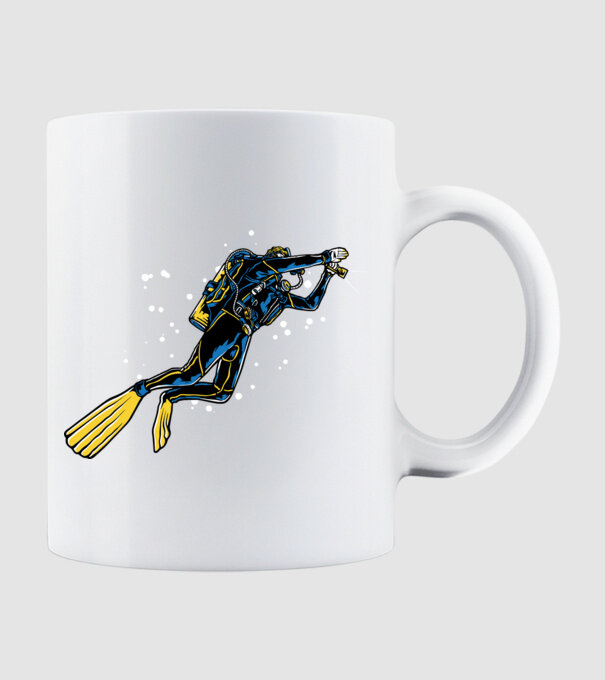 Scuba driver with light model alb pe tricou
