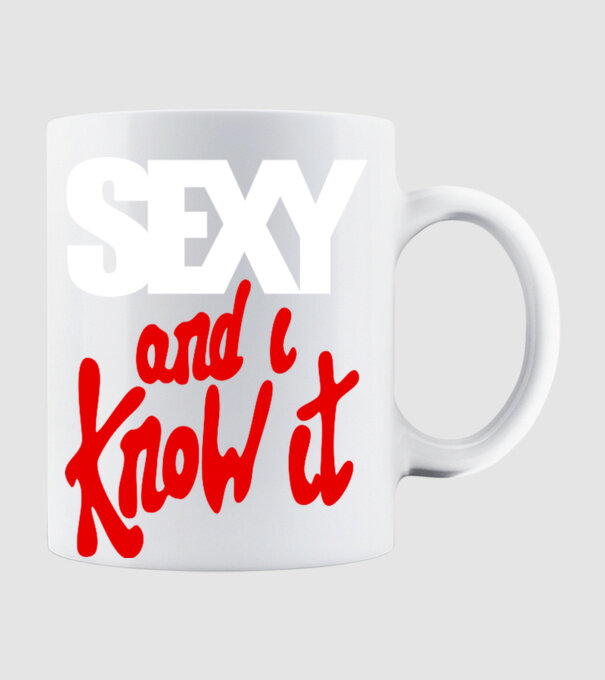 Sexy And I Know It model alb pe tricou