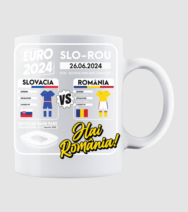 SLO-ROU euro 2024 calendar model alb pe tricou