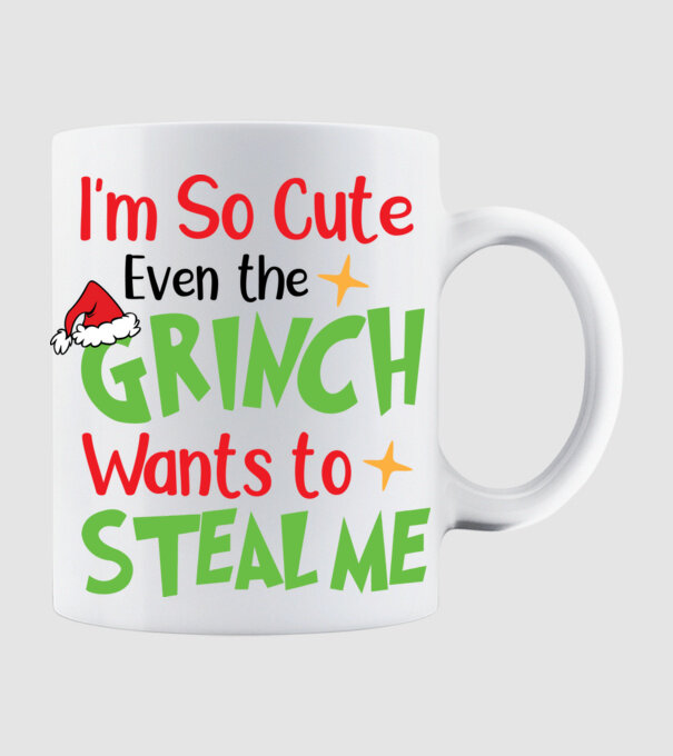 So cute Grinch model alb pe tricou