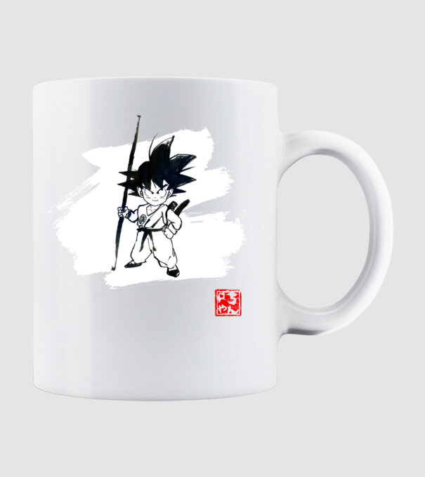 son goku art model alb pe tricou