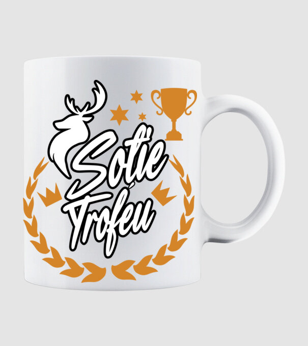Soție trofeu model alb pe tricou