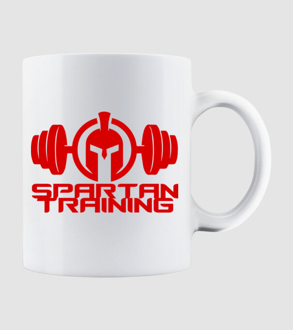 Spartan Training model alb pe tricou