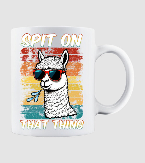Spit on that thing llama rainbow Hawk Tuah model alb pe tricou