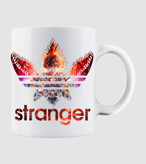 stranger logo poster model alb pe tricou