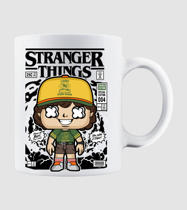 stranger things cereal model alb pe tricou