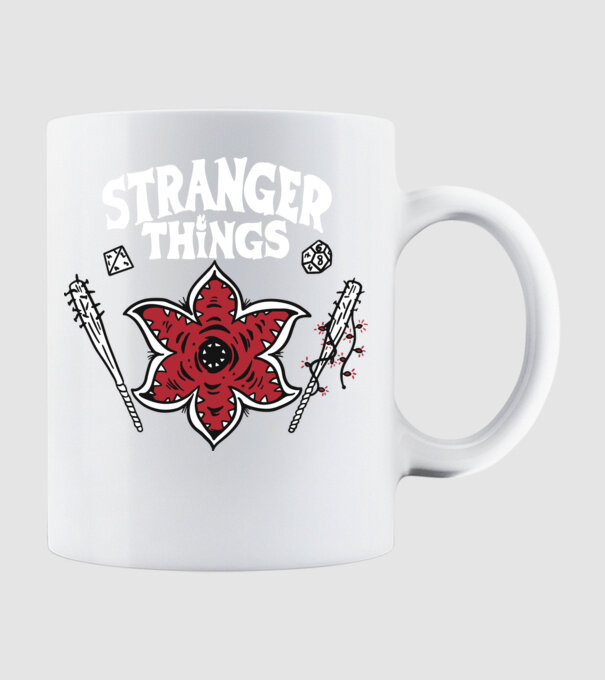 stranger things demogorgon head model alb pe tricou