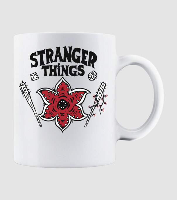 stranger things demogorgon head2 model alb pe tricou