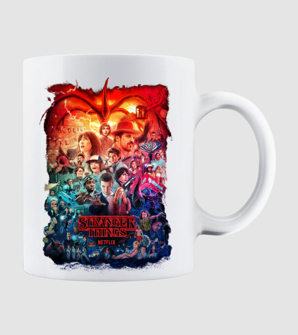 stranger things tribute poster2 model alb pe tricou