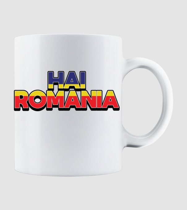Subtitlu Hai Romania model alb pe tricou