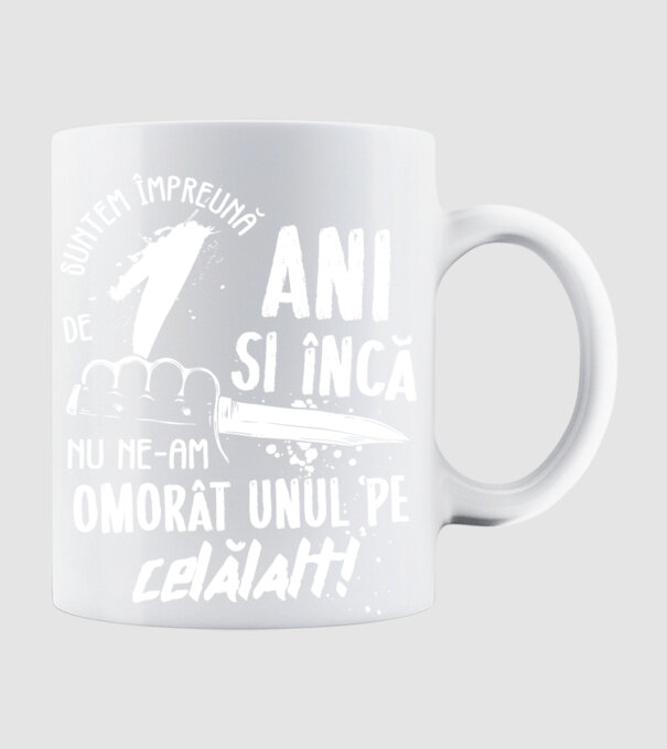 Suntem împreună de 1 ani model alb pe tricou