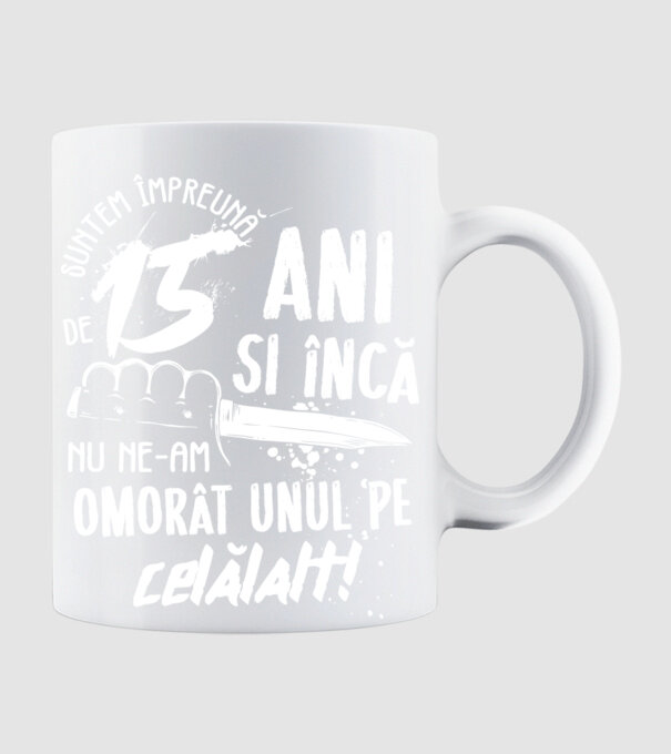 Suntem împreună de 15 ani model alb pe tricou