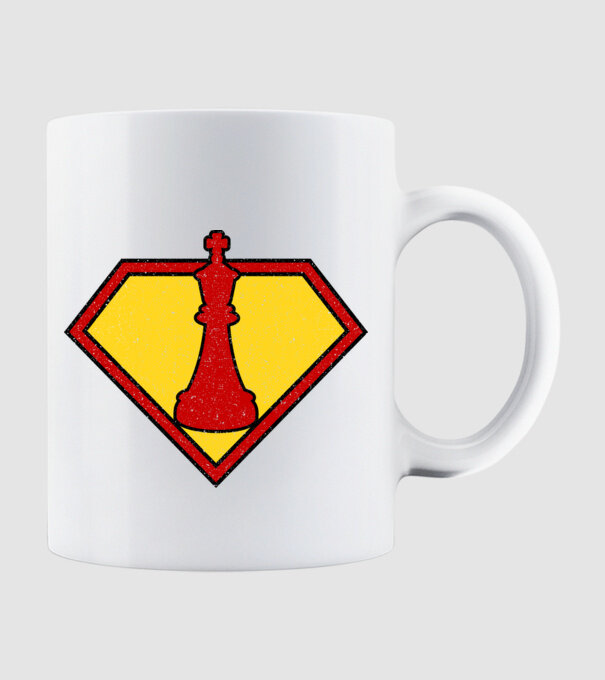 SuperChess rege model alb pe tricou