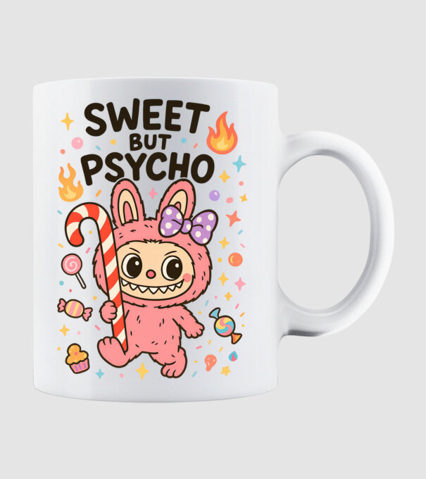 Sweet but psycho model alb pe tricou