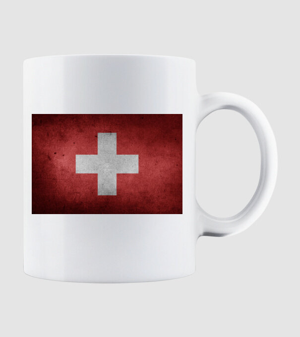 SWITZERLAND model alb pe tricou