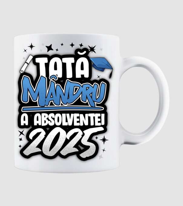 Tată MÂNDRU a absolventei model alb pe tricou