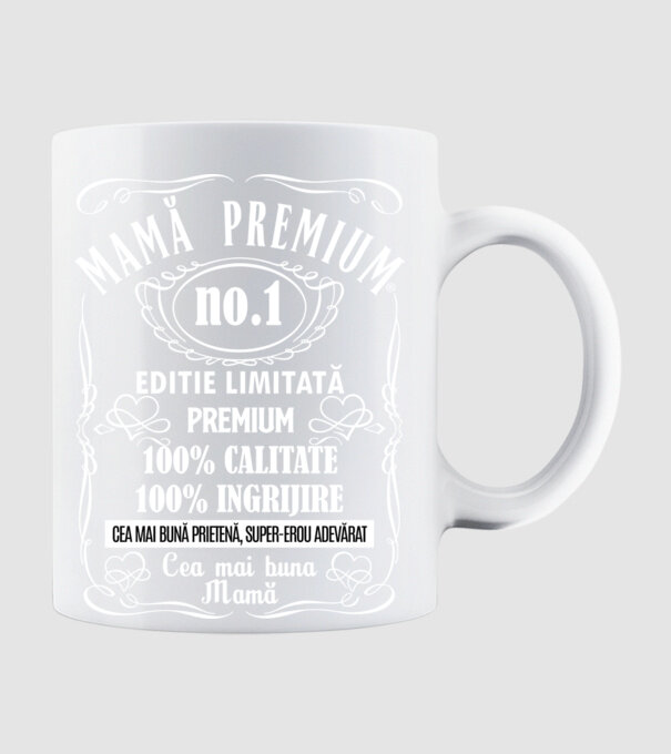 Mamă Premium - ediție limitată premium model alb pe tricou
