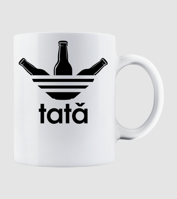 Tatadidas model alb pe tricou