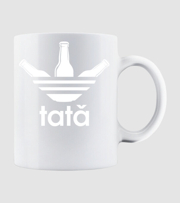 Tatadidas model alb pe tricou