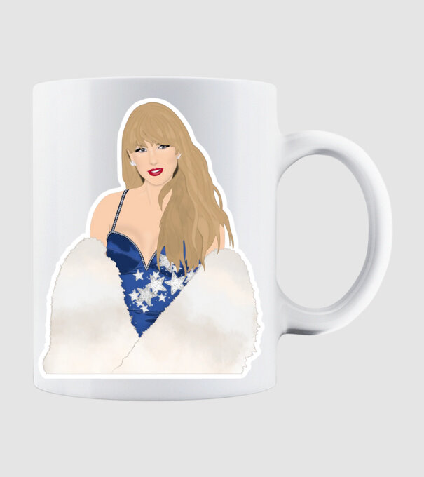 Taylor Swift blue model alb pe tricou