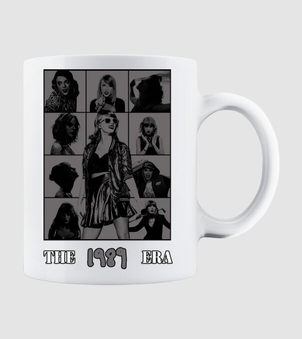 Taylor Swift ERAS grey model alb pe tricou