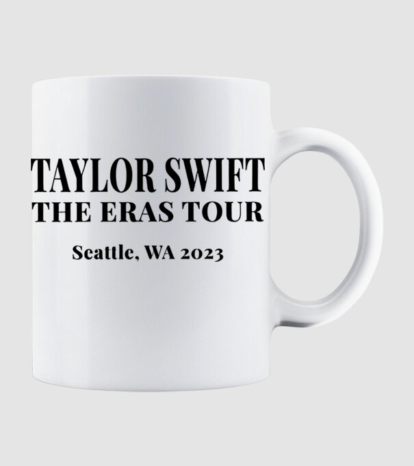 Taylor Swift Eras tour text2 model alb pe tricou