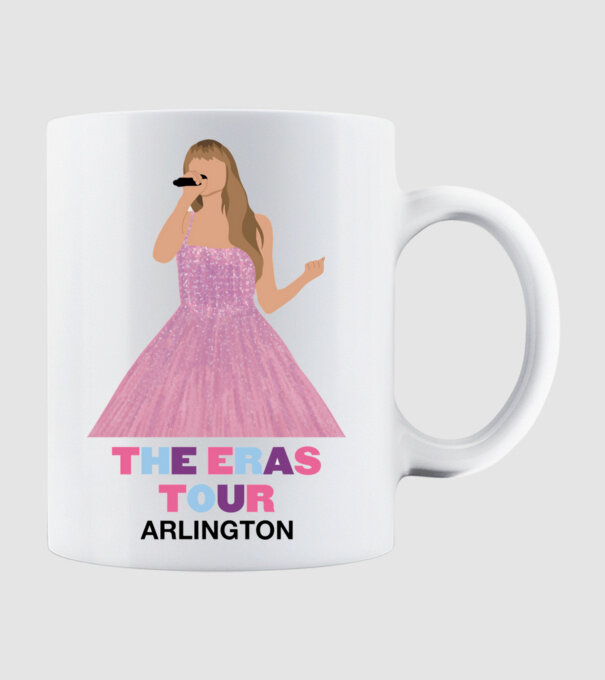 Taylor Swift The Eras Tour Arlington model alb pe tricou