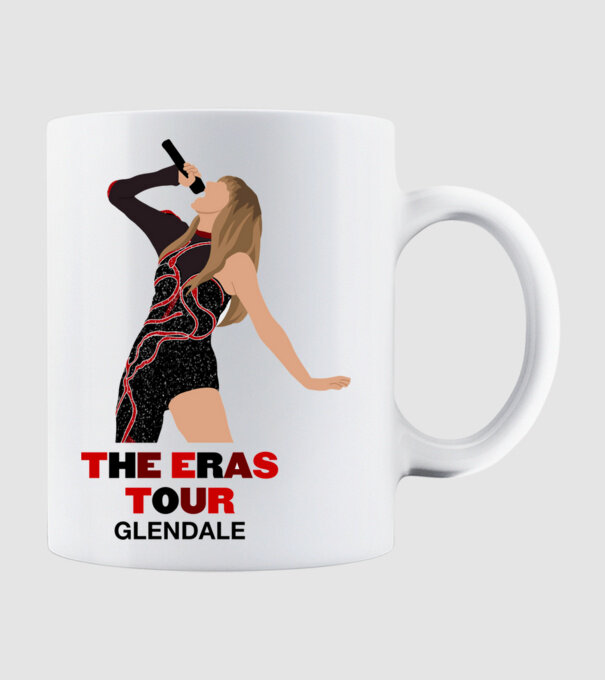 Taylor Swift The Eras Tour Glendale model alb pe tricou