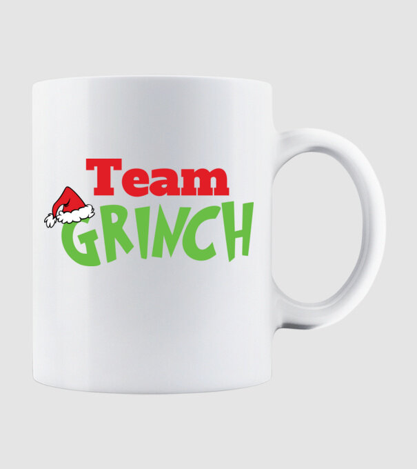 Team Grinch model alb pe tricou
