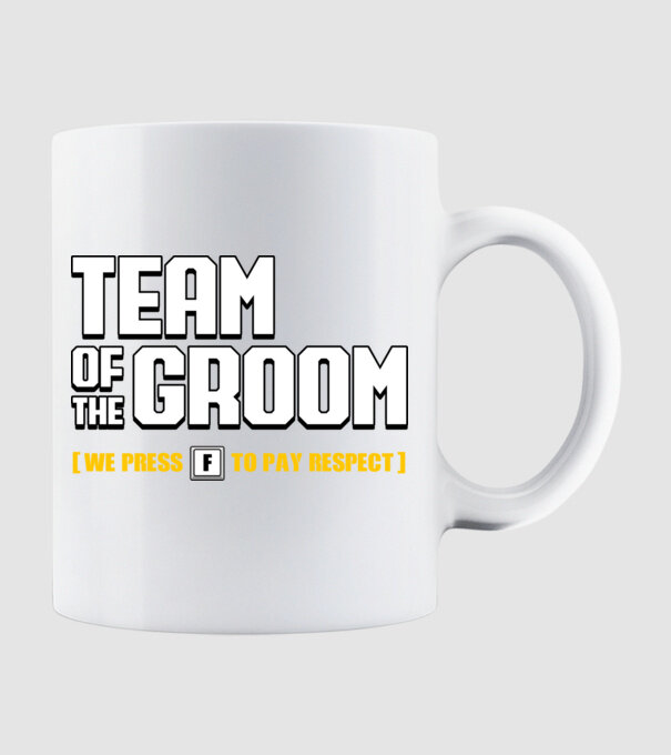 Team of the Groom model alb pe tricou