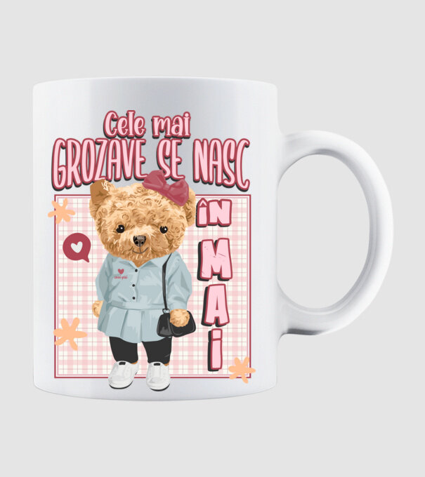 Teddy cele cool girl MAI model alb pe tricou