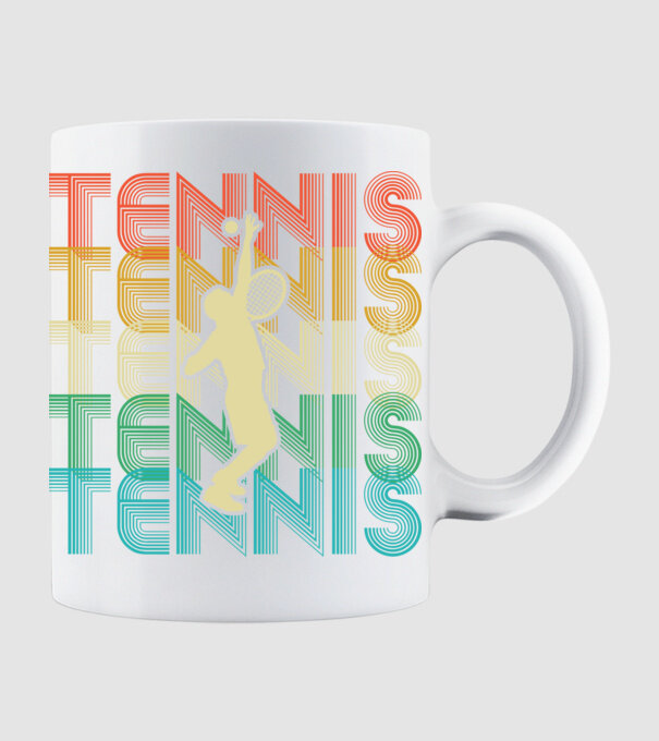 Tennis retro model alb pe tricou